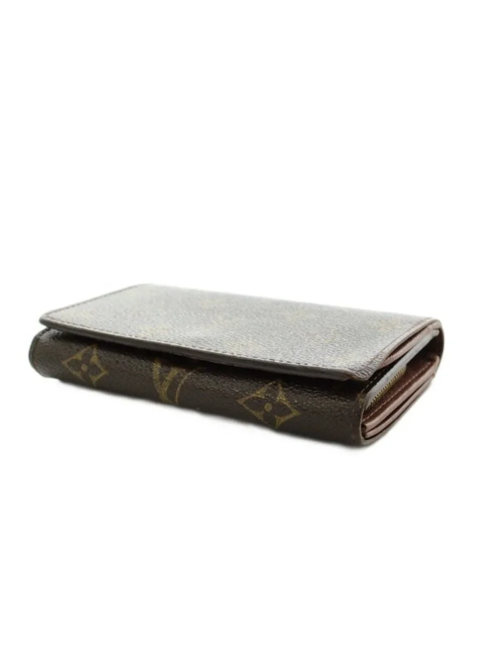 Louis Vuitton Portefeuille Tresor Monogram Wallet Bifold Coin Purse Brown